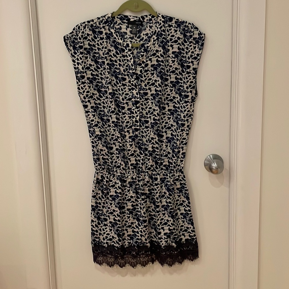 Aqua dress, size S, flirty Springtime dress